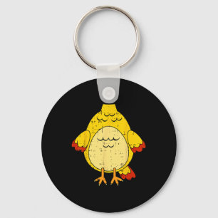 Chaveiro Figurino de frango Fácil e Fácil Presente no Dia d