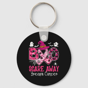 Chaveiro Figurino de Halloween Boo Assusta o Cancer da Mama