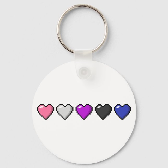 Chaveiro Fila de Cinco Sexos Orgulho Fluido Sinalizador Pix (Frente)