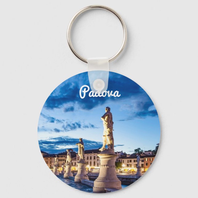 Chaveiro Fila de estátuas iluminadas em Padova (Frente)