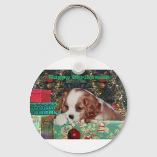 Chaveiro Filhote de cachorro do Natal de Blenheim