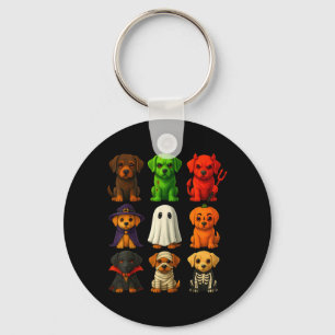 Chaveiro Filhotes de Labrador de Halloween do Black Lab Fan