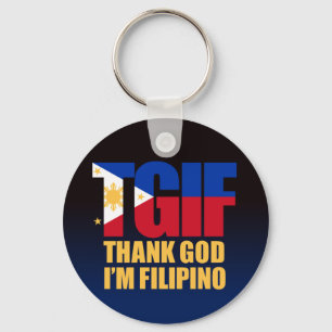 Chaveiro Filipino de TGIF com bandeira filipino