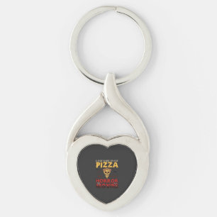 Chaveiro Filmes de Terror de Pizza Halloween Caveira Morceg