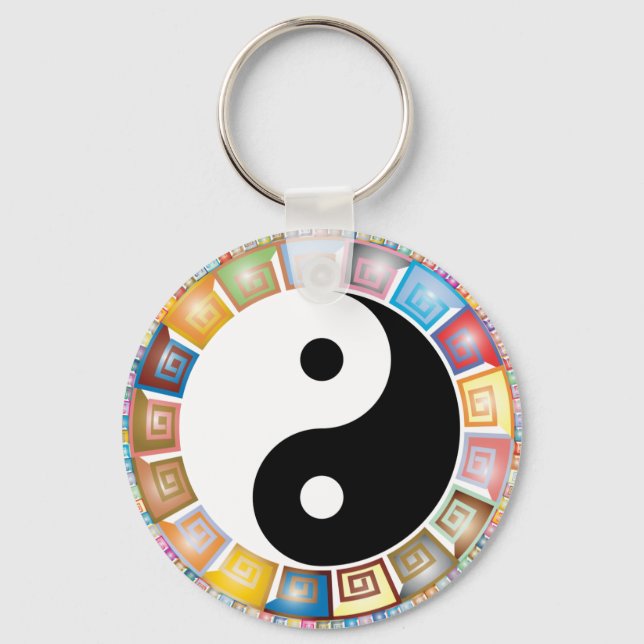 Chaveiro filosofia da ásia oriental yin yang (Frente)