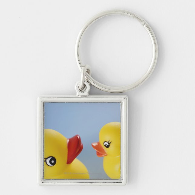 Chaveiro Fim-acima de dois patos de borracha (Frente)