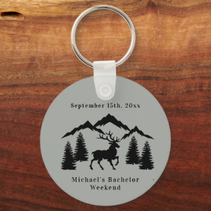 Chaveiro Fim de Semana de Caça à Cinza Rustic Buck