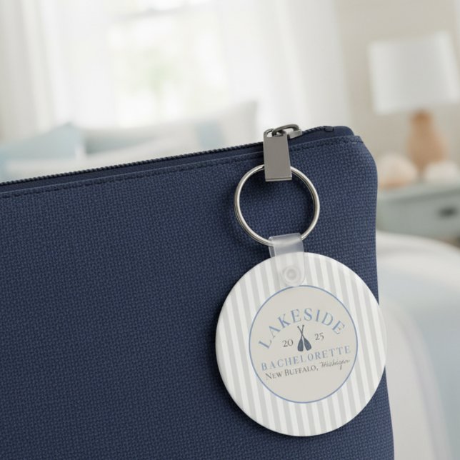 Chaveiro Fim de Semana do Lago Clássico Bachelorette Girls (Kick back at the lake with this coastal Classic Lake Bachelorette Girls Weekend Keychain!)