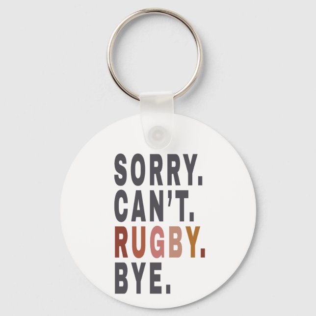 Chaveiro Fim de semana engraçado de Rugby, para Mãe de Rugb (Frente)