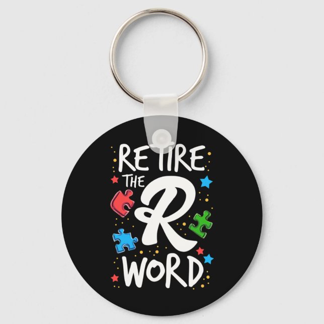 Chaveiro Fim do Especial de Suporte à Consciência do Autism (Frente)