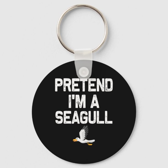 Chaveiro Fingir que sou um fantasma de Halloween de Seagull (Frente)