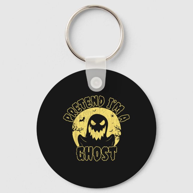 Chaveiro Fingir que sou um fantasma fantasma Halloween (Frente)