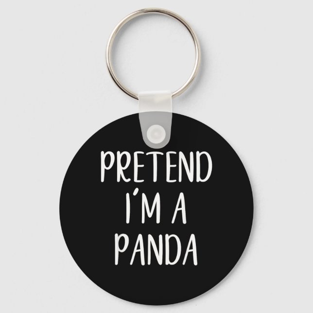 Chaveiro Fingir Que Sou Um Panda Fantasia Halloween Simples (Frente)