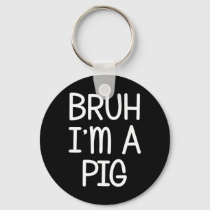 Chaveiro Fingir que sou um Pig Engraçado, Preguiçoso Par de