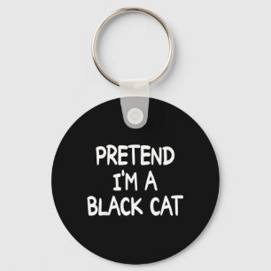Chaveiro Fingir que Sou um Traje de Gato Preto Halloween Ga