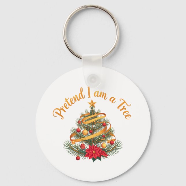 Chaveiro Fingir que sou uma camisa de fantasia de Dia de as (Frente)