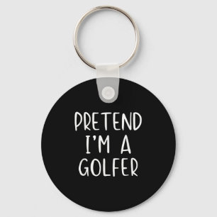 Chaveiro Finja Golfer Costume Halloween Simples Golfe Engra