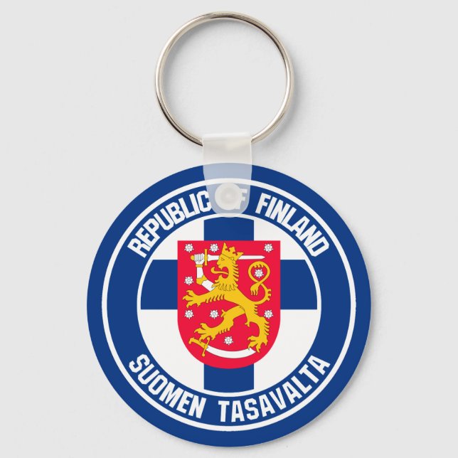 Chaveiro Finlândia Round Emblem (Frente)