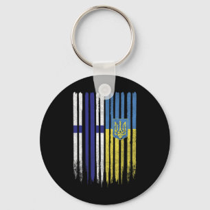Chaveiro Finlândia Ucrânia Bandeira Finlandesa Ucraniana