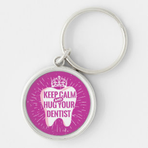 Chaveiro Fique Calmo E Abrace Seu Dentista