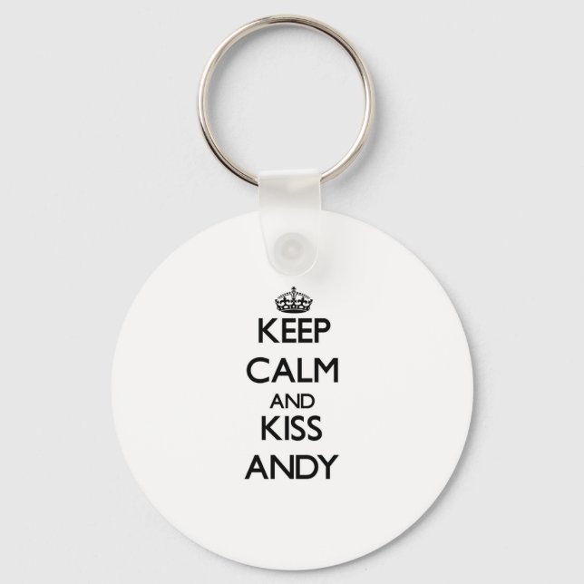 Chaveiro Fique calmo e beije Andy (Frente)