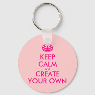 Chaveiro Fique calmo e crie o seu - Rosa