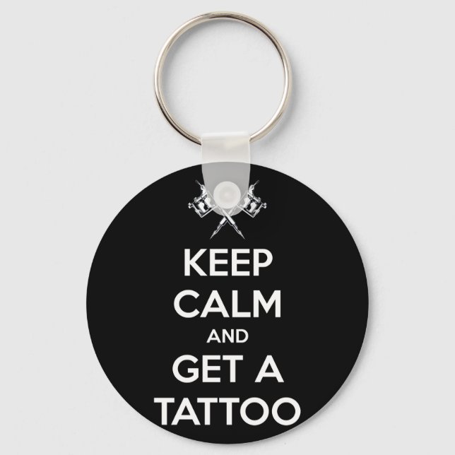 Chaveiro Fique calmo e faça uma tatuagem (Frente)