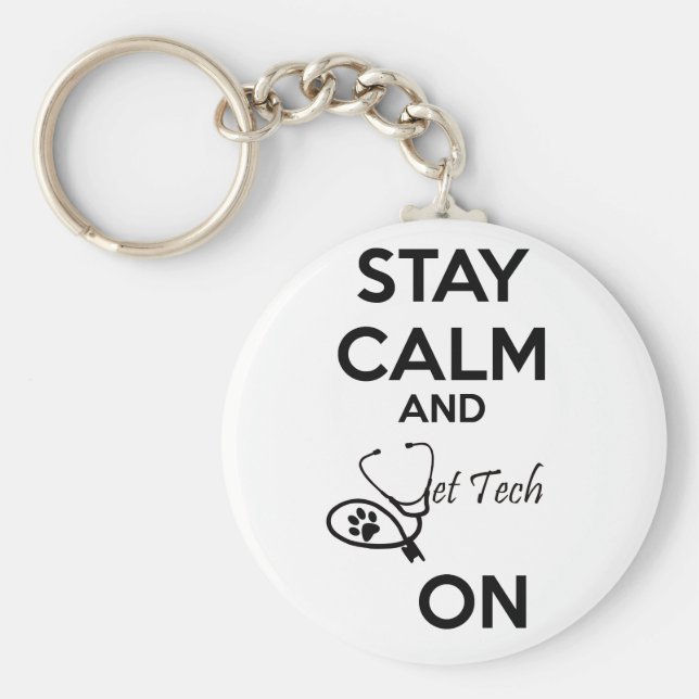 Chaveiro Fique calmo e vet tech! (Frente)