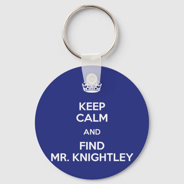 Chaveiro Fique Calmo Encontre o Sr. Knight Emma Jane Austen (Frente)