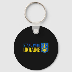 Chaveiro Fique Com a Bandeira Ucraniana Brasão de Armas Ukr