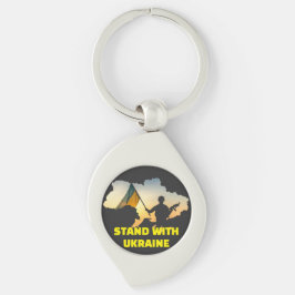 Chaveiro Fique com a Ucrânia - Apoio e Solidariedade