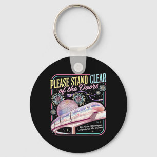 Chaveiro Fique Longe Retro The Doors Tie Dye Monotrilho