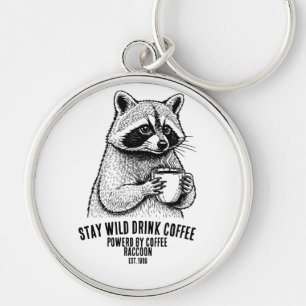 Chaveiro Fique Selvagem Beba Café - Personalizado Divertido