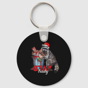 Chaveiro Fique Trashy no Natal Raccoon Xmas Trash Panda Rac