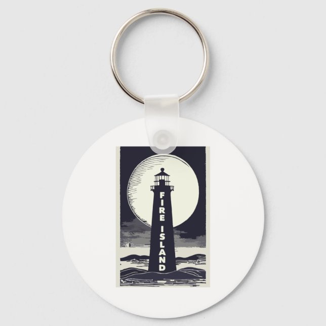Chaveiro Fire Island Lighthouse New York Moon  (Frente)