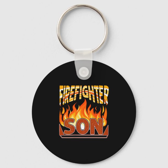 Chaveiro Firefighter Son Fireman Gift Proud Firefighter Quo (Frente)