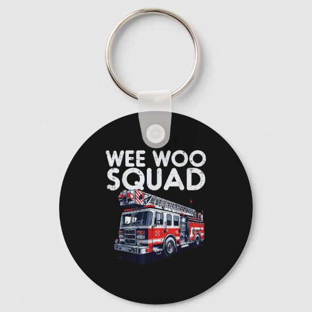 Chaveiro Firefighter Truck Wee Woo Squad Fireman Men Boys K (Frente)
