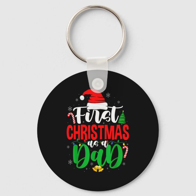 Chaveiro First Christmas As A Dad New Daddy 1st Christmas  (Frente)