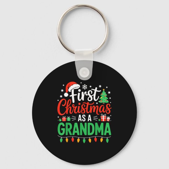 Chaveiro First Christmas As A Grandma Matching New Nana Gra (Frente)