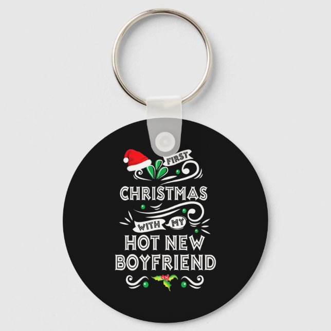 Chaveiro First Christmas With My Hot New Boyfriend Xmas 20  (Frente)