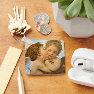 Chaveiro First Kiss (detalhe de anjo), de Bouguereau