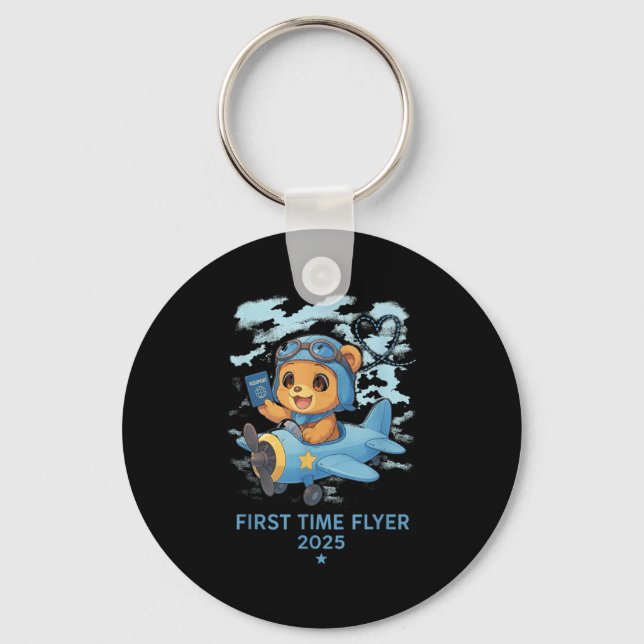 Chaveiro First Time Flyer 2025 Teddy Bear Aviator Kids Todd (Frente)