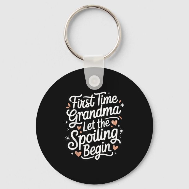Chaveiro First Time Grandma Let The Siling Begin 2025 New G (Frente)