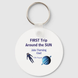 Chaveiro First trip around the sun planet astronaut birthda