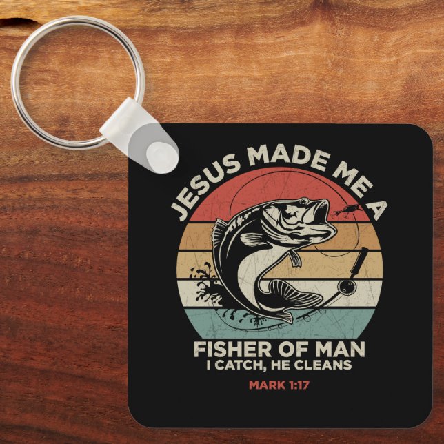 Chaveiro Fisher de Homens Cristão Personalizado (Frente)