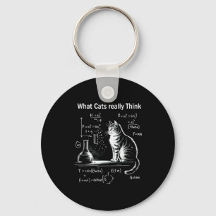 Chaveiro Física de Gato Engraçado Humor Design O que os Gat