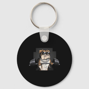 Chaveiro Fisiculturismo Halterofilismo Rato Bulldog Pai Fit