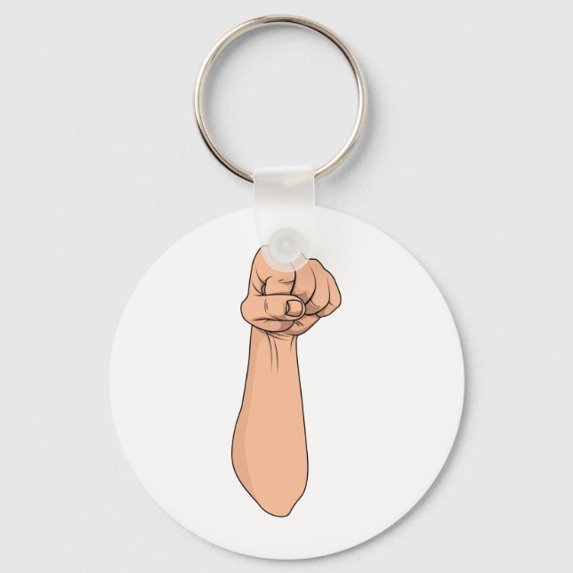 Chaveiro Fist Closed Hand Sign Gesture 2 (Frente)