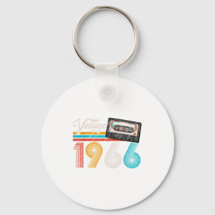 Chaveiro Fita cassete Vintage 1966 60º aniversário 60 anos