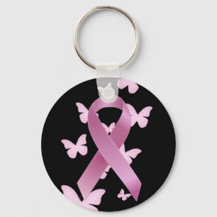 Chaveiro Fita cor-de-rosa da consciência